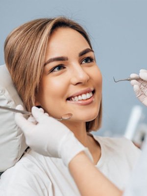a patient undergoing a dental checkup
